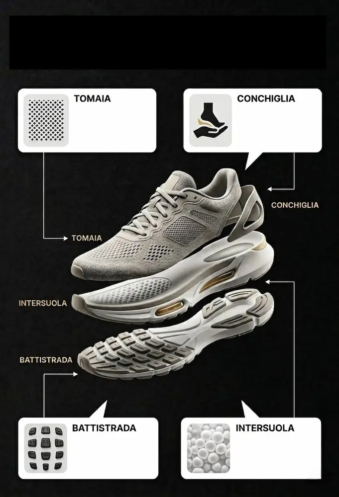 Anatomia Scarpa da Running