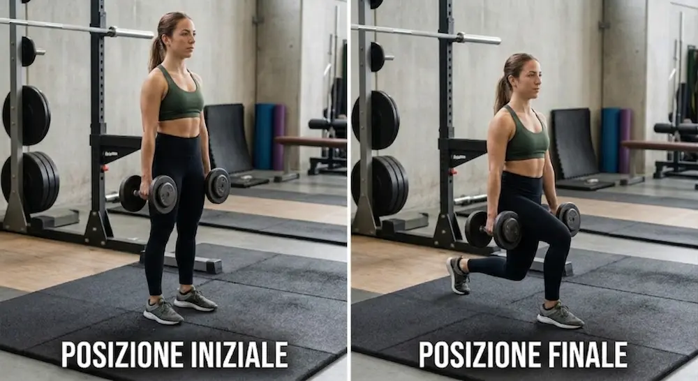 Affondi con Manubri