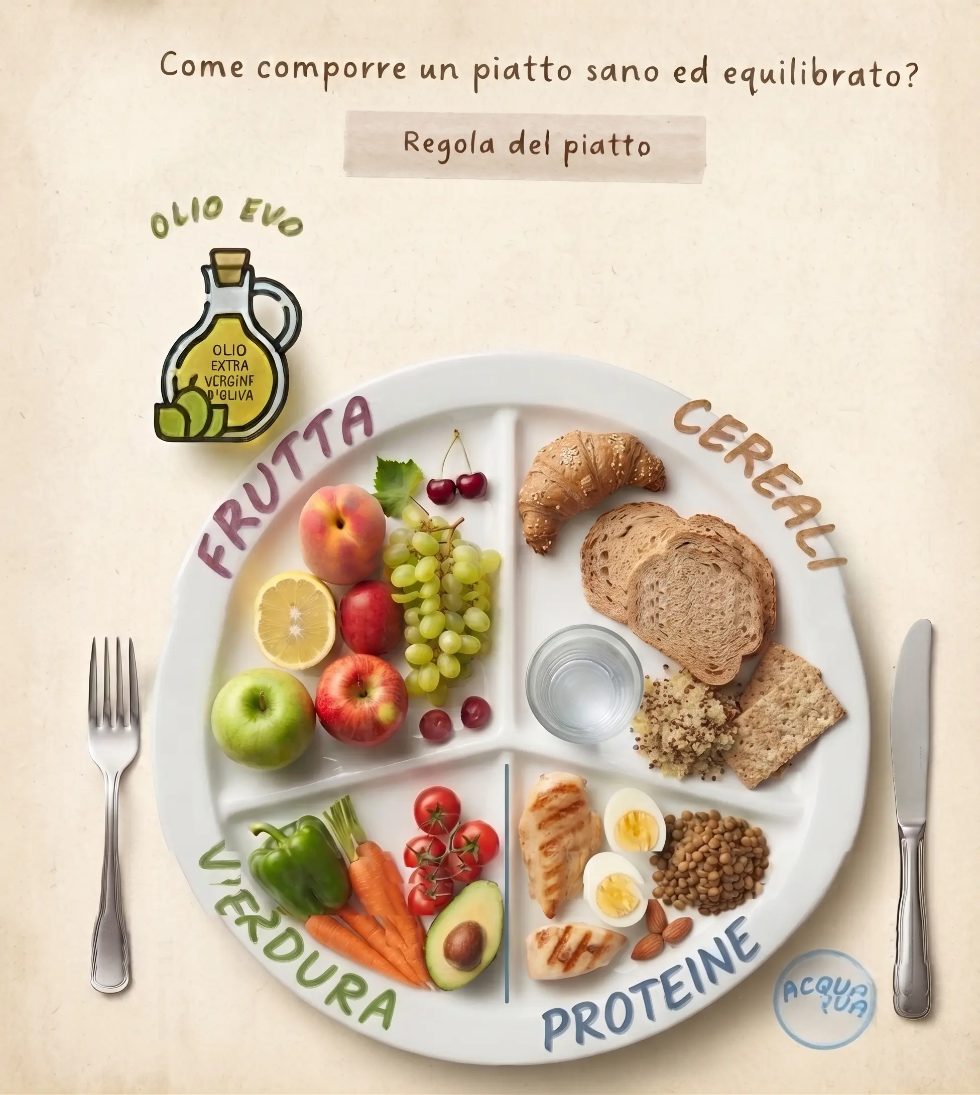 Regola del piatto sano ed equilibrato